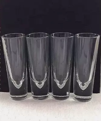 £30 • Buy 4 Carlo Moretti Italian Tall Weighted 1980's Cocktail Martini Bullet Glasses