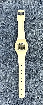 Neff Flava Digital Watch Unisex White Day Date Alarm WORKS! Brand New Battery • $24.99