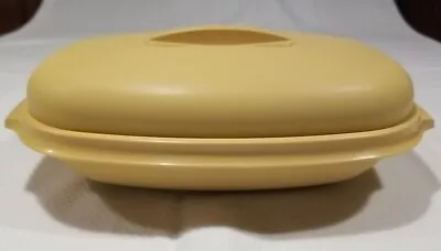 Vintage Tupperware Microwave Vegetable/Rice Steamer Harvest Gold • $16.97