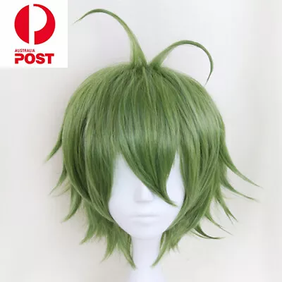 Danganronpa V3: Killing Harmony Rantaro Amami Green Hair Cosplay Costume Wig+Cap • $28.99