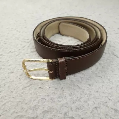 Vintage Hidden Money Belt Zip Pocket Travel Leather Mens Brown Sz 36 • $18.83