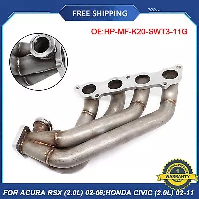 For Civic RSX K20 HP Series 48MM WG Side Winder Equal Length T3 Turbo Manifold • $212.59