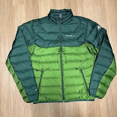 Eddie Bauer Stormdown 800 Goose Down Puffer Jacket Mens S First Ascent Green • $44.95