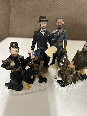 K's Collection Resin Civil Ware Figurines Ulysses S Grant Robert E Lee Lot Of 4 • $15