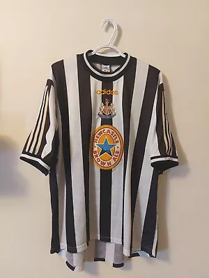 Rare Newcastle United Adidas 1997 1998 Home Football Shirt Jersey Size Xl Vtg • $72.70