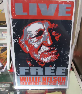 Willie Nelson Poster Late 2000's  11 X 17 In Top Loader Concert Board • $22.99