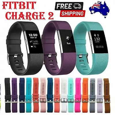 Fitbit Charge 2 Bands Replacement Silicone Gel Strap Bracelet Wristband Sport • $8.49