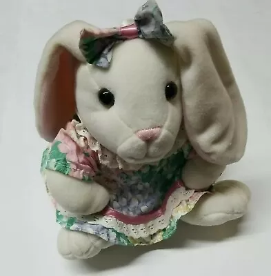 The Velveteen Rabbit White EASTER BUNNY Commonwealth Pretty Floral Spring Dress • $12.90