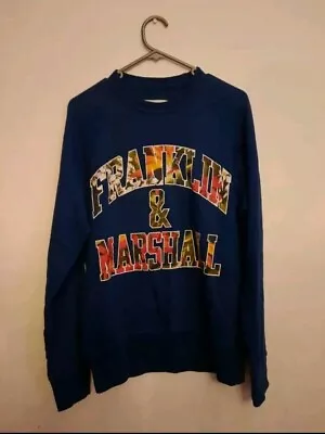 Franklin And Marshall Varsity Floral Blue Jumper • £15