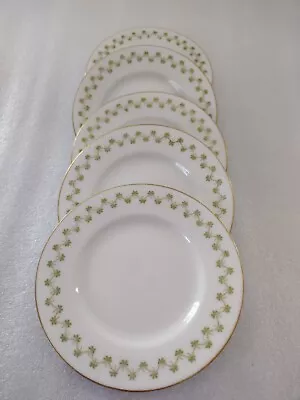 A. Lanternier Limoges 4 Leaf Clover Set Of 5 Saucers Approx 5 1/4  Snack Small • $12