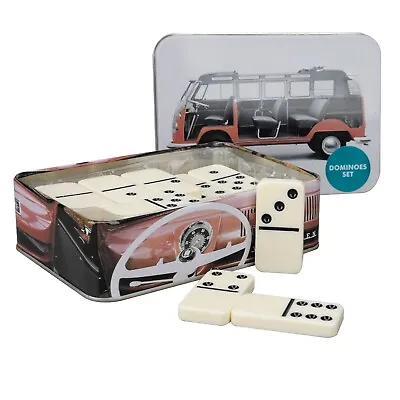 Air Cooled VW Bus Domino Set In Tin Box 28 Pieces • $41.95