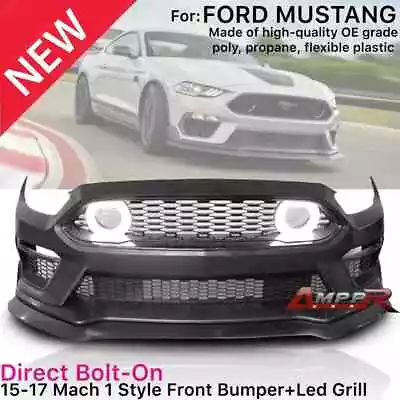 Fits 15-17 Ford Mustang EcoBoost GT LED Grille Front Bumper Cover Mach 1 Style • $1089