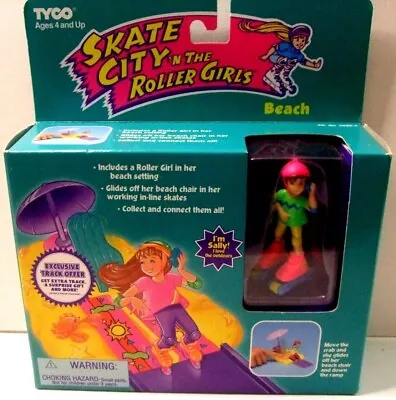 Vintage Tyco Skate City 'N The Roller Girls  Beach With Gliding  Beach Chair • $34.11