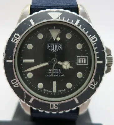 Vintage Heuer Swiss Sports Dive Quartz Watch - 980.053 - New Battery • $550