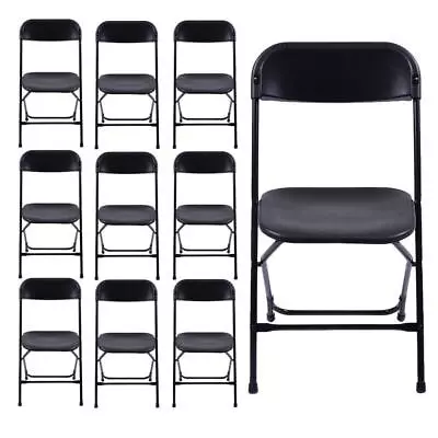 (5 To 25 PACK) Folding Plastic Stackable Chairs For Home Office Wedding Party • $142.99