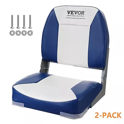 VEVOR Boat Seat Low Back Fold-Down Fishing Boat Chair With Sponge Padding 2 Pack • £89.99