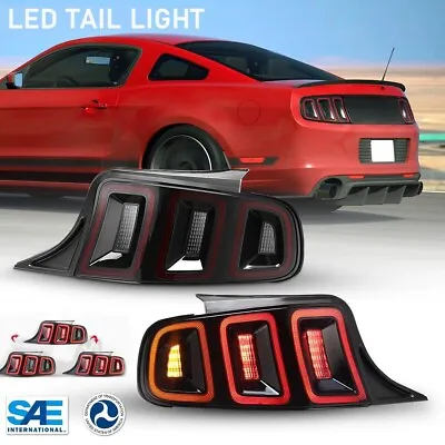 LED Taillight Sequential Turn Signal Lights For 2010-2014 Ford Mustang Red Lens • $264.49