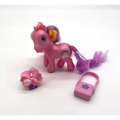 Vintage My Little Pony Rainbow Flash With Shirt Purse 2002 Pink Colorful Hair • $10