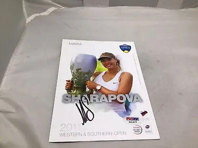 Maria Sharapova Signed 2011 W&S 5x7 Player Card Autographed PSA/DNA COA 1B • $99.99