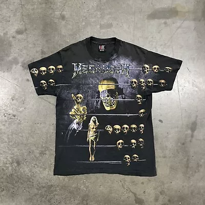 MEGADETH Countdown To Extinction Vintage Original 1992 All Over Print T-Shirt XL • $400