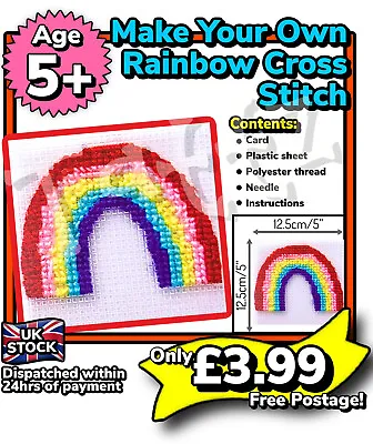 £3.99 • Buy Children’s Cross Stitch Kit - Rainbow