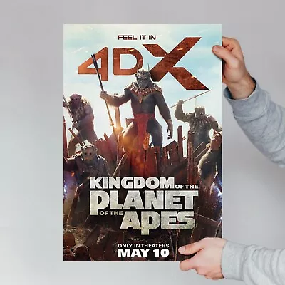 KINGDOM OF THE PLANET OF THE APES Movie Poster 4DX Version 2024 Film Wall Art • $10.99