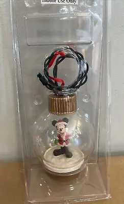 Christmas Ornament Glass Mickey Mouse Light Up Disney Parks • $8.90