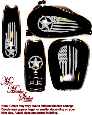 Motorcycle Decal Set American Flag Universal Fit • $54.99