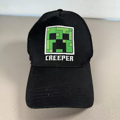 Minecraft Hat Cap Creeper Youth Black Snapback Boys • $9.99