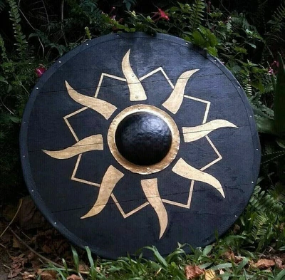 £105.90 • Buy Shield Viking Wooden Medieval Round Norse Dragon Battle Armor Warrior Gift
