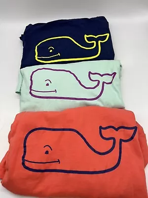 LOT - 3 Vineyard Vines Womens Long Sleeve Hooded Tshirt Whale Cotton Adult Small • $20.50