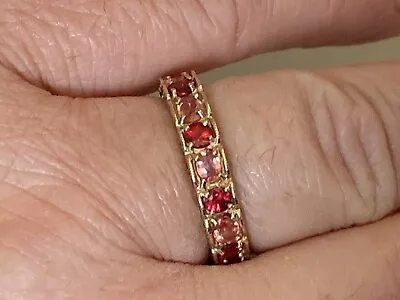 £325 • Buy Stunning RARE 9ct Pink & Red Sapphire Eternity Ring R