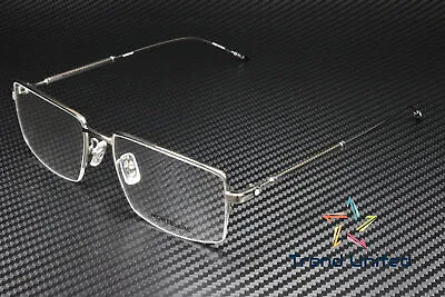 MONTBLANC MB0113O 003 Square Silver Shiny Demo Lens 58 Mm Men's Eyeglasses • $186.98