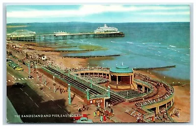 Postcard Eastbourne Sussex England The Bandstand And Pier • £2.50