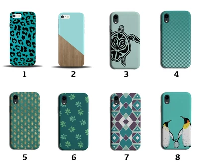 £11.99 • Buy Turquoise Green Phone Case Cover Wood Wooden Turtles Maroon Pattern Design 8132