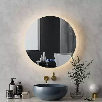 Embellir Bluetooth LED Wall Mirror With Light 60CM Bathroom Decor Round • $97.73