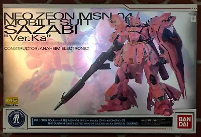 $425 • Buy Mobile Suit SAZABI MSN-04 ”Ver.Ka” Gundam Base Limited Special Coating MG 1/100