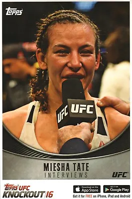 Miesha Tate 11x17 2016 Topps UFC Knockout Promo Poster Card 196 183 168 200 205 • $16.99