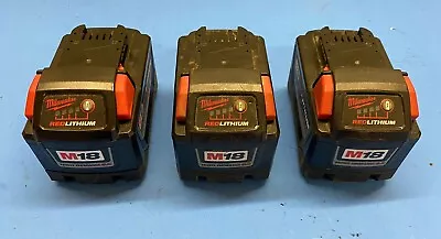 (3) Milwaukee M18 HD 9.0Ah Lithium-Ion Battery (‎48-11-1890) NOT WORKING B35 • $149.99