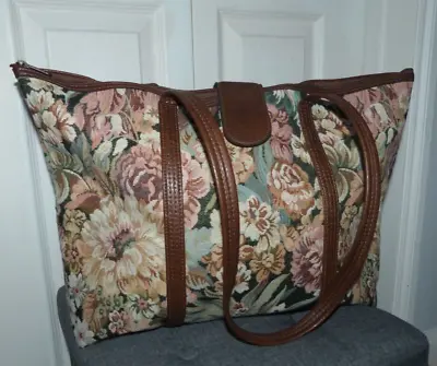 Ladies M&S Vintage Floral Tapestry Large Tote Bag • £39.95