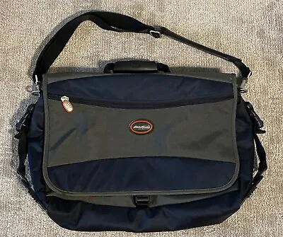 Eddie Bauer Computer Laptop Shoulder Messenger Bag Large 15  21  Blue Gray • $24.69