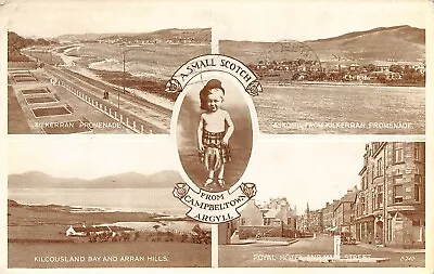 Multiview Argyll A Small Scotch From Campbeltown Small Boy Wearing Kilt Postcard • £3.95