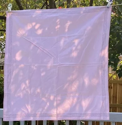 Vintage Tablecloth Topper Pink Silver Trim • $19.99