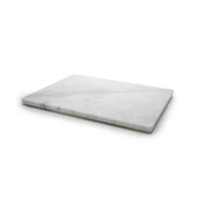 Fox Run Pastry Board 16 In. X 20 In. Non-Slip Rubber Feet Marble White/Gray • $72.10