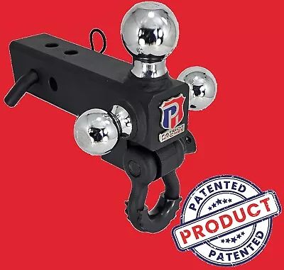 Adjustable Trailer Hitch- 2.5 SOLID Tri-Ball Mount Hitch Receiver  D-Ring • $189