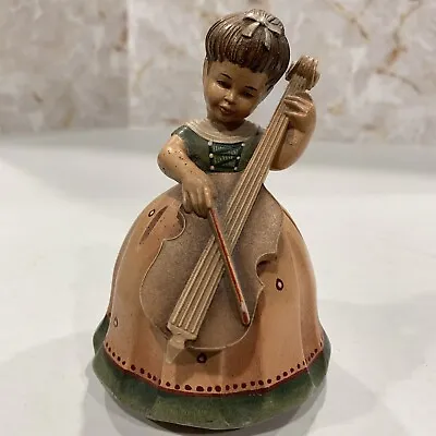 Reuge Wooden Music Box Girl Playing Moon River Swiss Musical Movement  • $13.50