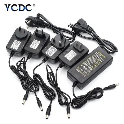 Power Supply 100-240V Adapter 5.5x2.1mm Plug 5V 12V 24V AC/DC Universal • £17.63