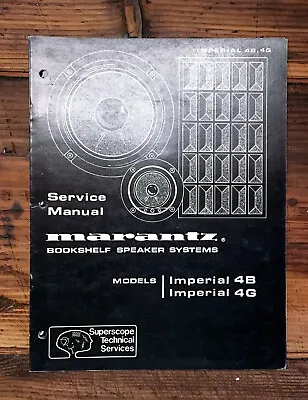 Marantz Imperial 4B / 4G Speaker  Service Manual *Original* • $19.97