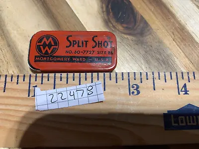 Vintage Montgomery Ward  Split Shot Tin For Fish Lure (22478) • $45