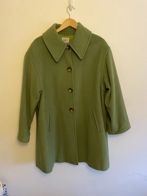 £70 • Buy Luisa Spagnoli Virgin Wool Mohair Coat Green Jacket Overcoat . Size Large